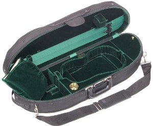 Bobelock Half Moon 1047V 4/4 Violin Case with Green Velvet Interior